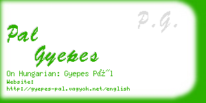 pal gyepes business card